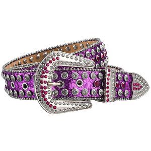 7357 Rhinestone Belt Western Cowboy Cowgirl Bb Belts Bling Glitter Y2k Goth